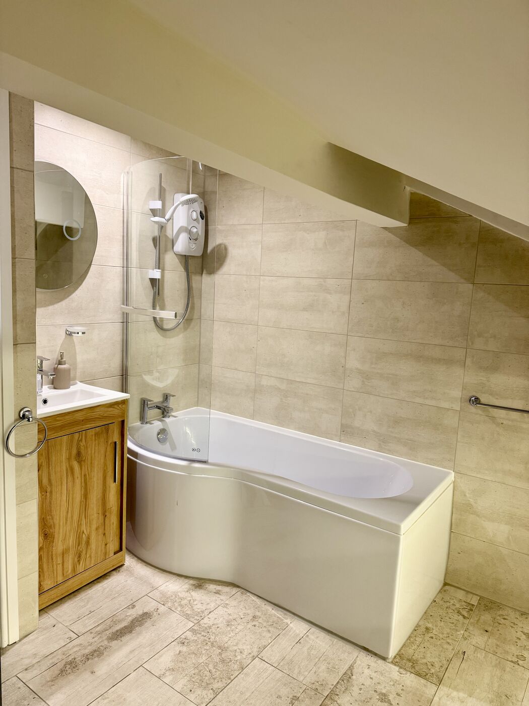 The self-contained flat's bathroom