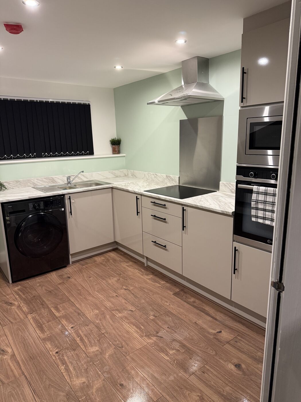 The self-contained flat's kitchen