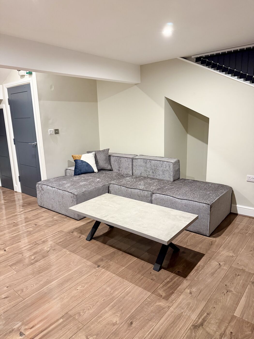 The self-contained flat's living space